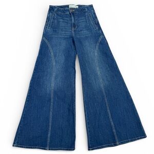 New! Dakota Blue Western Dark High Rise Wide Bell Bottom Dark Denim Jeans 5/27